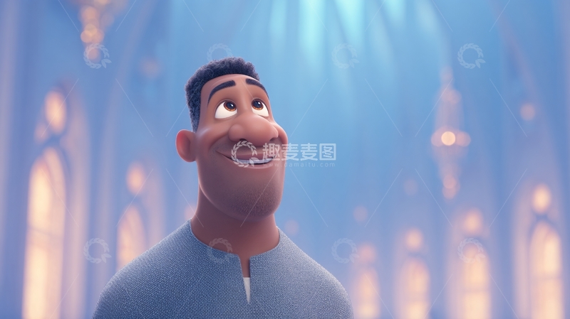 高清大图下载【趣麦麦图】-动画中微笑的男性角色362