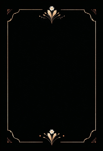 黑金边框装饰插画391