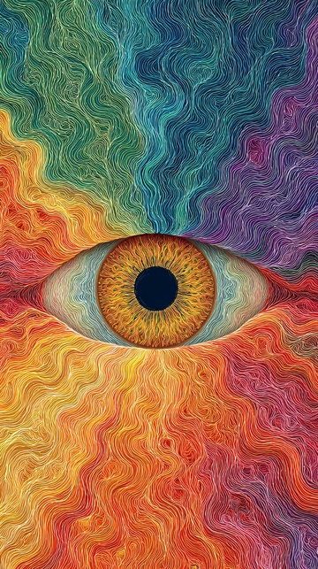 彩色旋涡中的神秘眼睛265