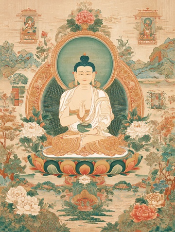 传统佛教题材绘画佛像图830