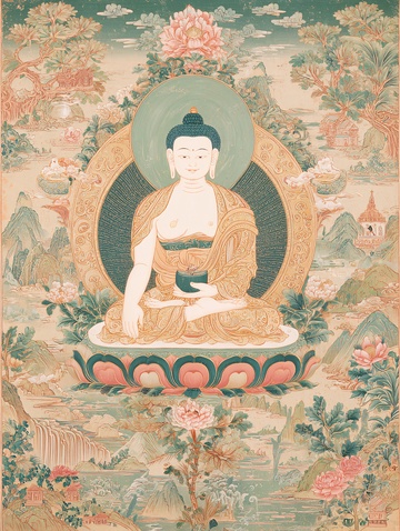 佛教主题精美插画佛像图545