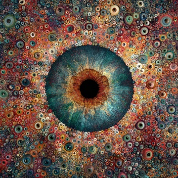 多彩眼睛插画图案224