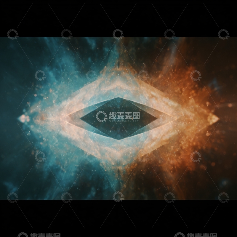 高清大图下载【趣麦麦图】-抽象宇宙风格的几何眼形图案213