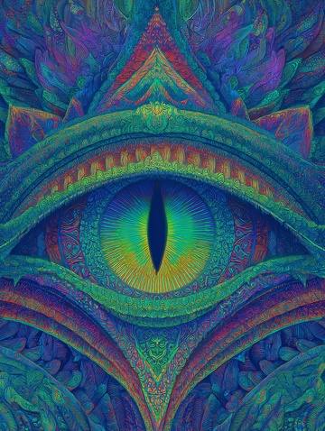 奇幻彩色眼睛插画653