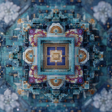 精美复杂的几何图案插画991