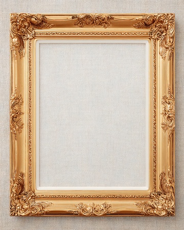 金色雕花相框插画501