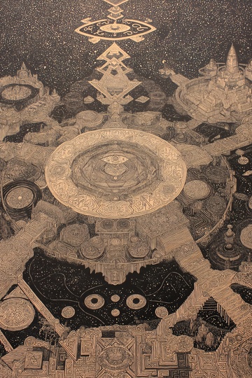 神秘奇幻的科幻风格插画683