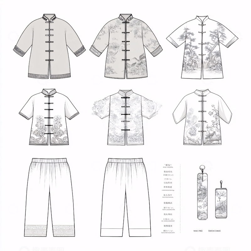 高清大图下载【趣麦麦图】中式传统服装款式设计图414