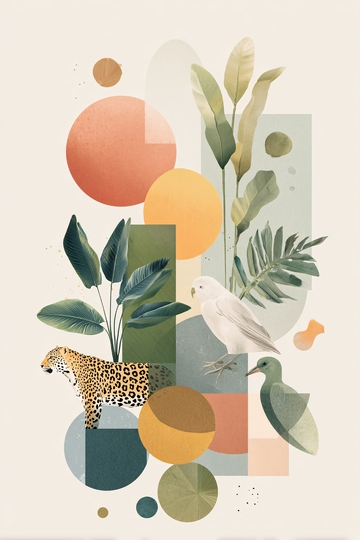 动植物抽象插画组合228