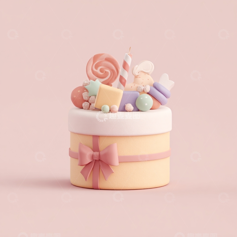 高清大图下载【趣麦麦图】可爱糖果装饰的礼品盒207