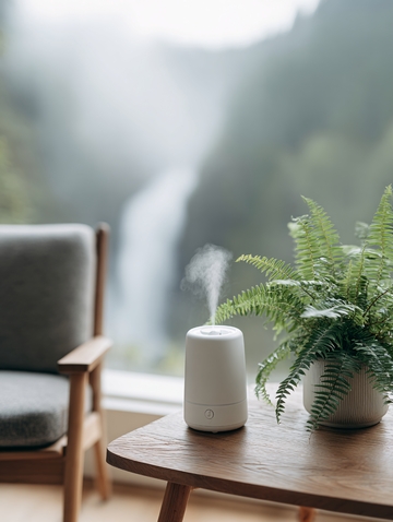室内桌上的加湿器与绿植景观779
