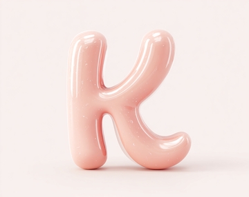 粉色立体字母788