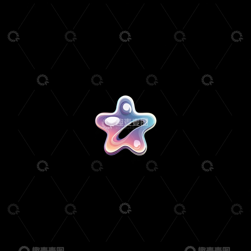 高清大图下载【趣麦麦图】-炫彩渐变星形图案751