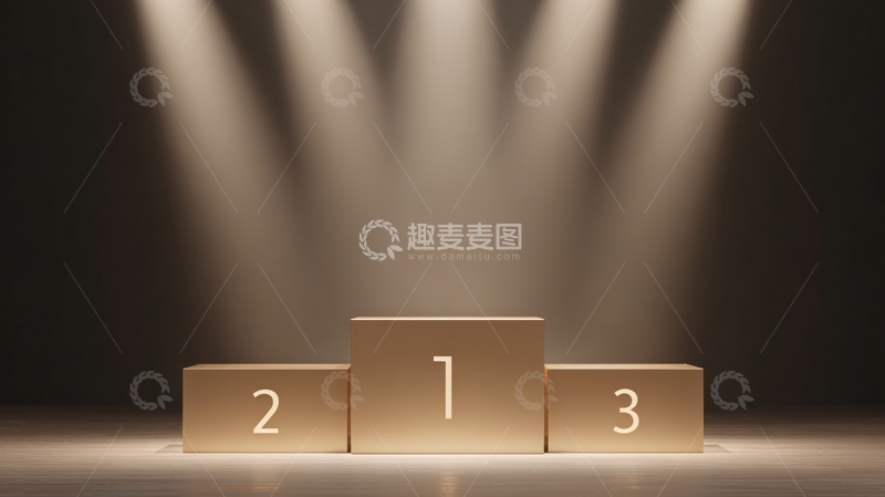 高清大图下载【趣麦麦图】金色颁奖领奖台场景031