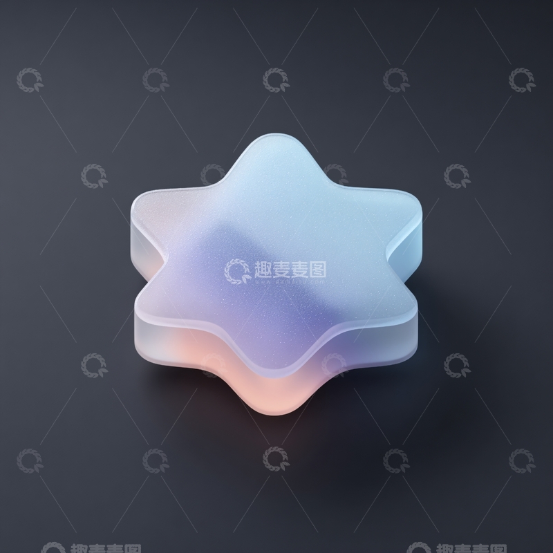 高清大图下载【趣麦麦图】-透明渐变星形立体物件574