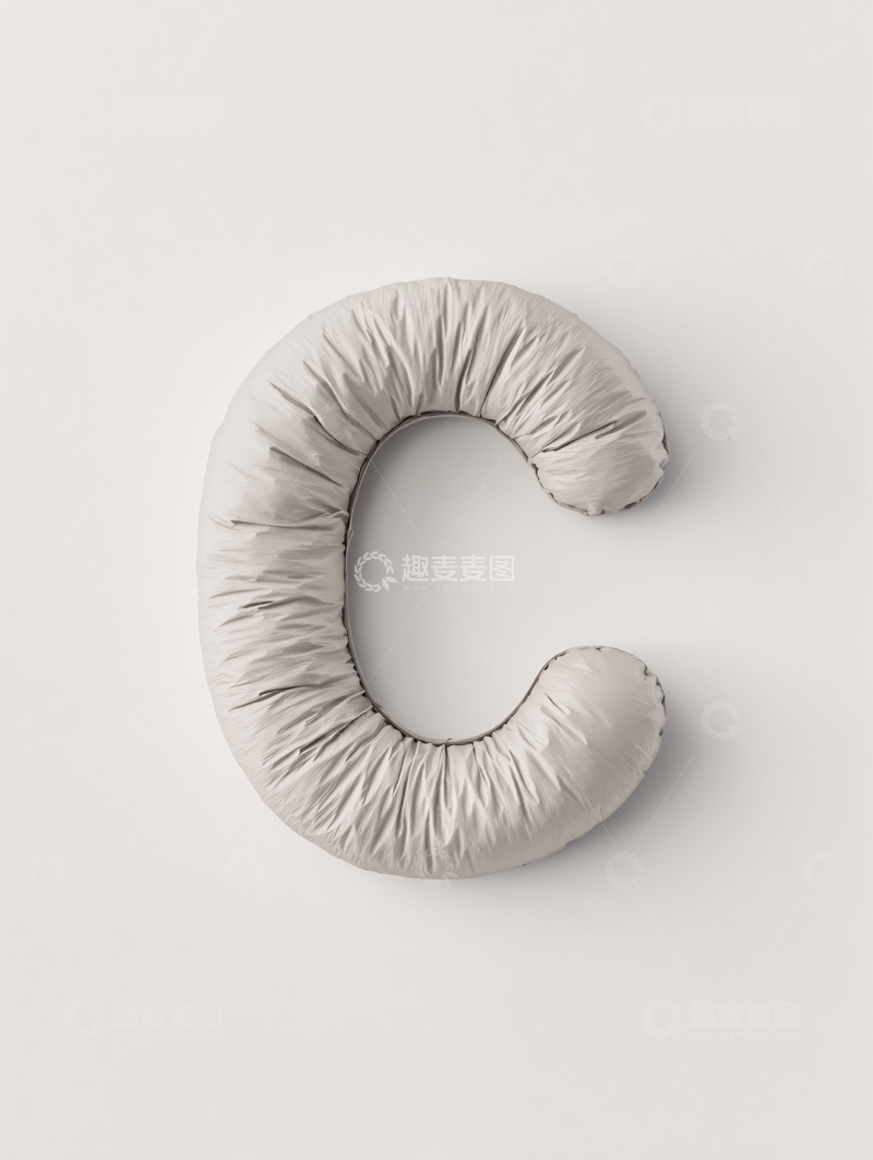 高清大图下载【趣麦麦图】-灰色布质字母造型物品029