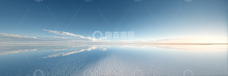 高清大图下载【趣麦麦图】-广阔平静的湖面天空景象206