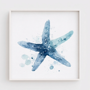 水彩海星插画作品699