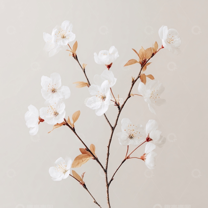 高清大图下载【趣麦麦图】白色花朵植物特写327