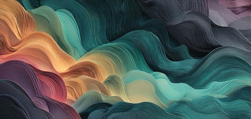 彩色波浪纹理插画944