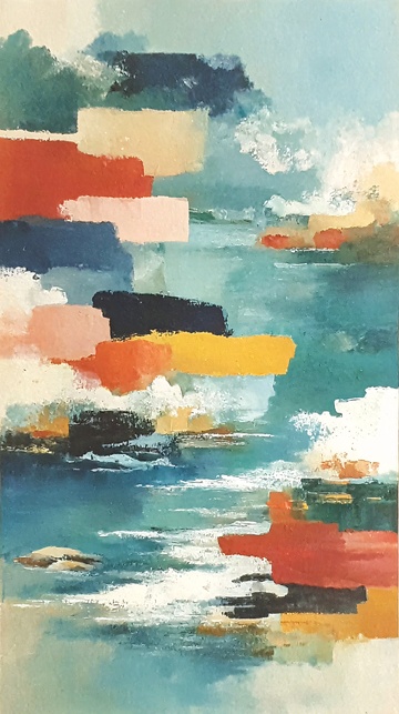 抽象风格的海洋画作535