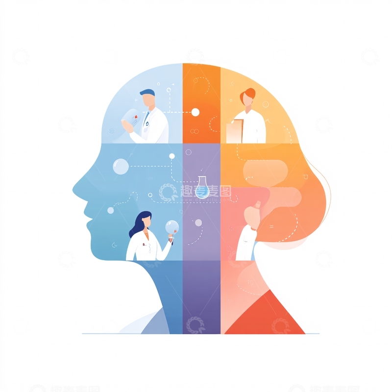 高清大图下载【趣麦麦图】科学人物与头脑插画372