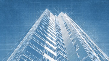 线条勾勒的现代高楼建筑915
