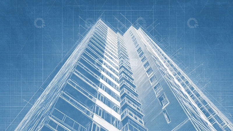 高清大图下载【趣麦麦图】-线条勾勒的现代高楼建筑915