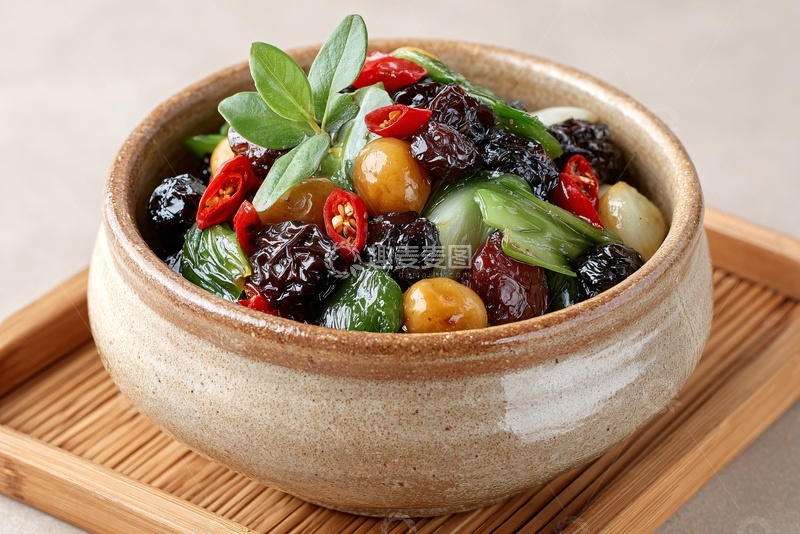 高清大图下载【趣麦麦图】碗装美味蔬菜与果干菜肴655