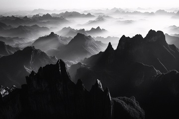 黑白群山云雾景观721