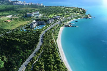 美丽海滨风光鸟瞰图938