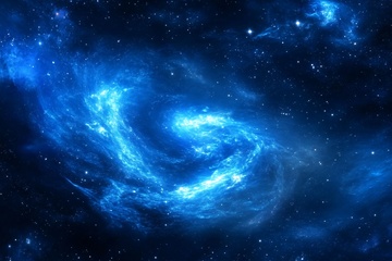 梦幻蓝色星系宇宙景象358