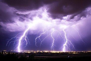 震撼的雷电夜空景象140