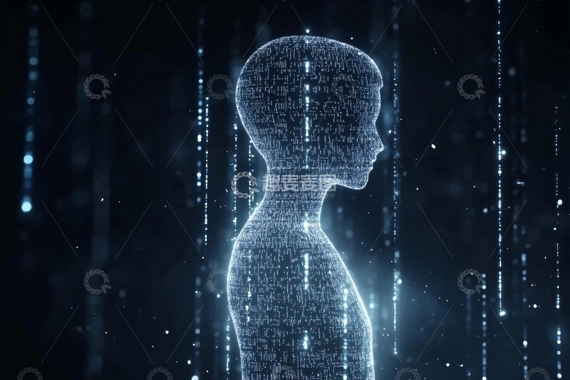 高清大图下载【趣麦麦图】科技感数字人物轮廓图228