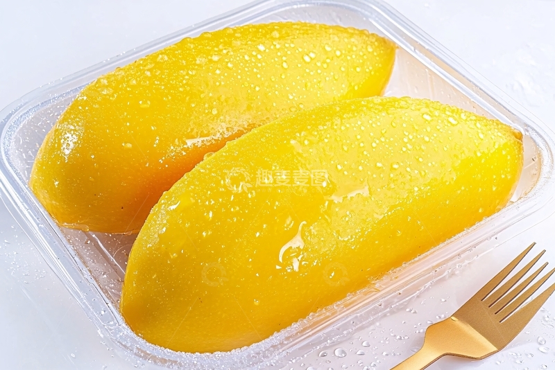 高清大图下载【趣麦麦图】透明盒中的新鲜芒果534