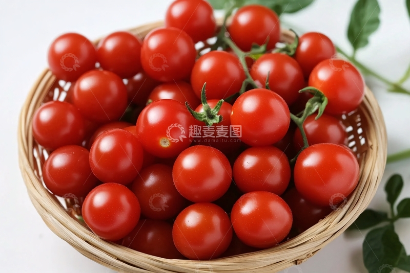 高清大图下载【趣麦麦图】-一篮新鲜的小番茄887