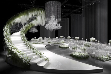 梦幻白色婚礼场地布置208
