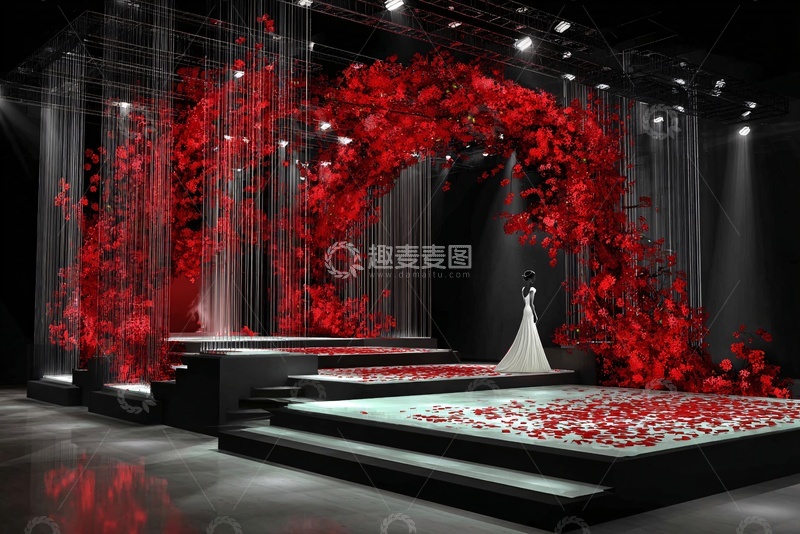 高清大图下载【趣麦麦图】红色浪漫婚礼场景布置757