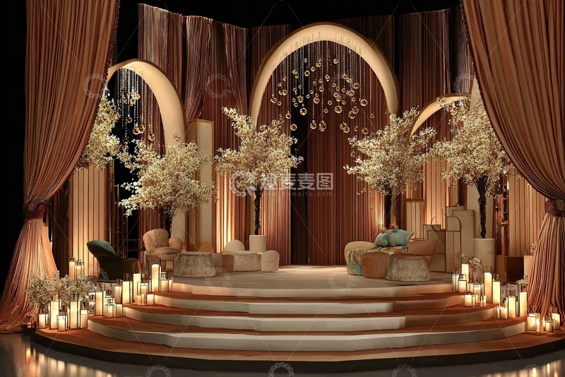 高清大图下载【趣麦麦图】-浪漫婚礼舞台场景布置385