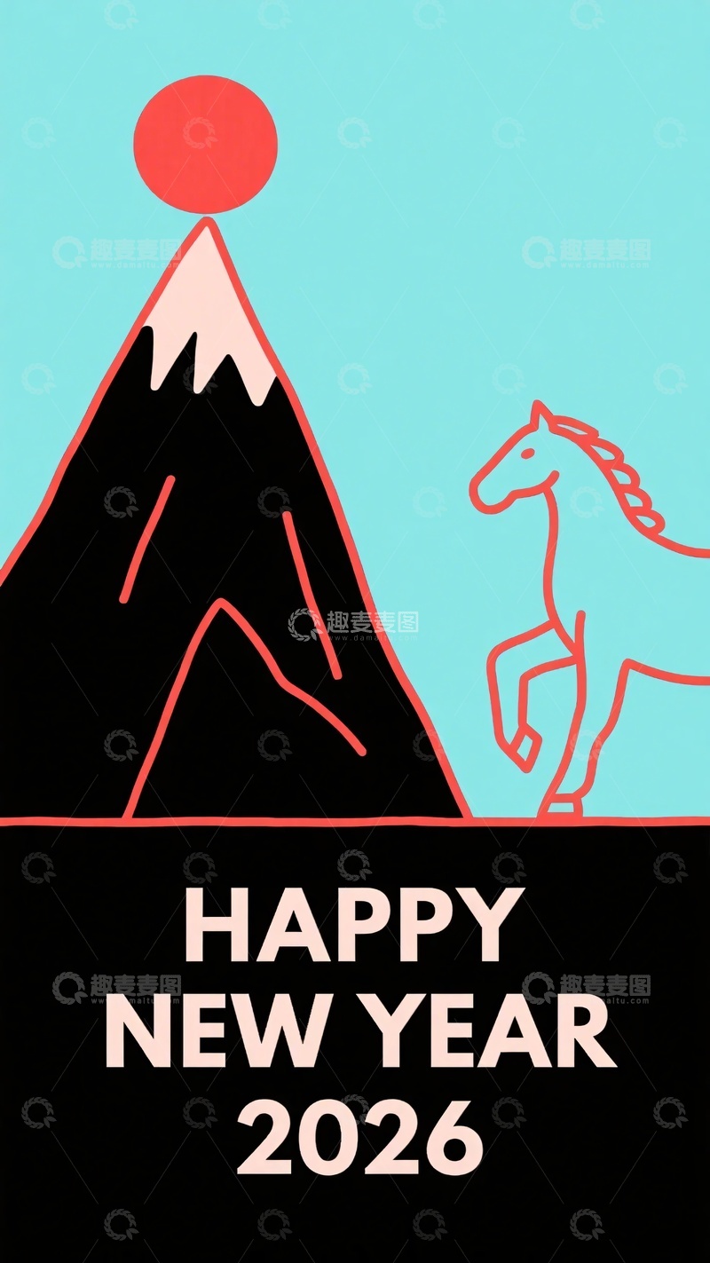 高清大图下载【趣麦麦图】新年插画277