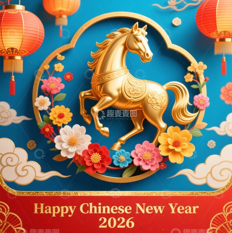 高清大图下载【趣麦麦图】年中国新年金马贺岁图351