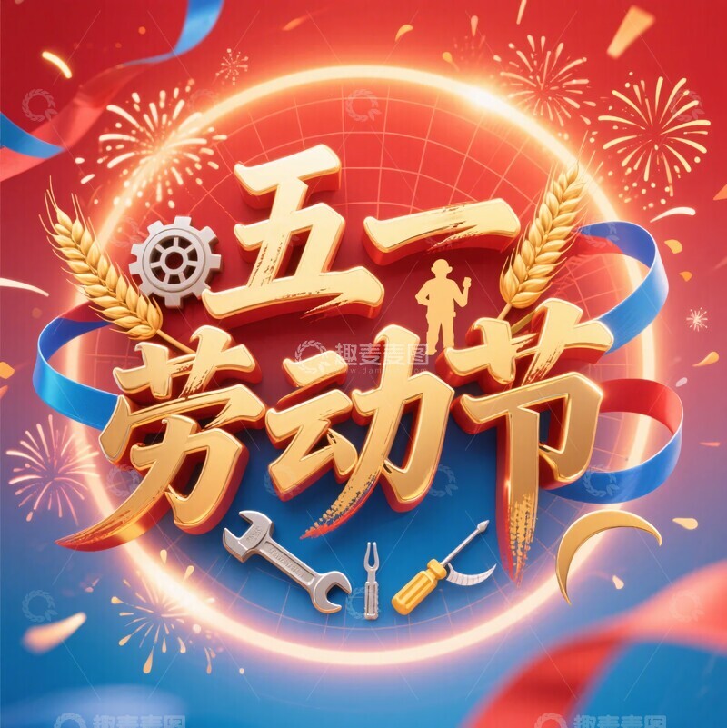 高清大图下载【趣麦麦图】-五一劳动节主题插画333
