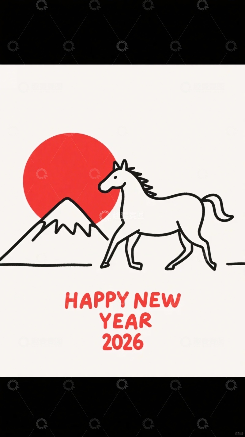 高清大图下载【趣麦麦图】-新年主题插画715