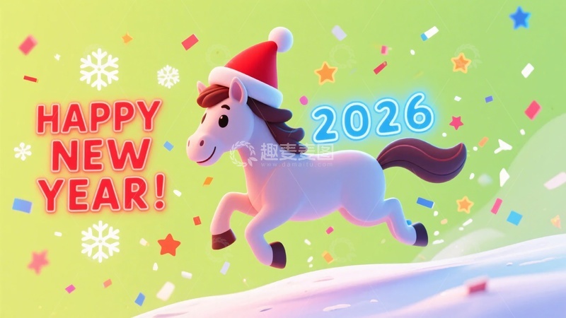 高清大图下载【趣麦麦图】小马贺新年插画362