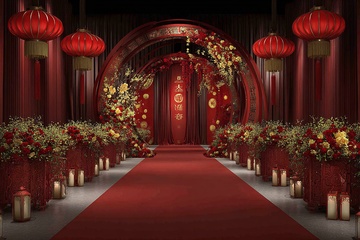 中式婚礼场景布置523