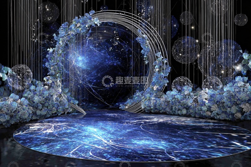 高清大图下载【趣麦麦图】梦幻蓝色星空婚礼场景829
