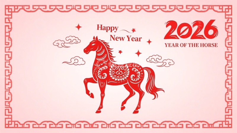高清大图下载【趣麦麦图】年马年新年插画520