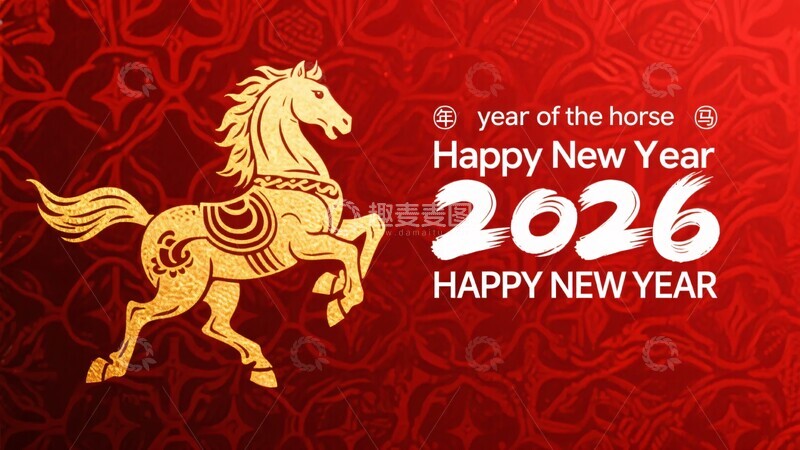 高清大图下载【趣麦麦图】-年马年新年贺图867