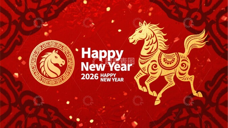 高清大图下载【趣麦麦图】-新年马主题插画911