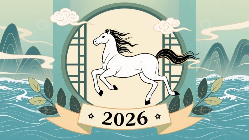 高清大图下载【趣麦麦图】年马主题插画393